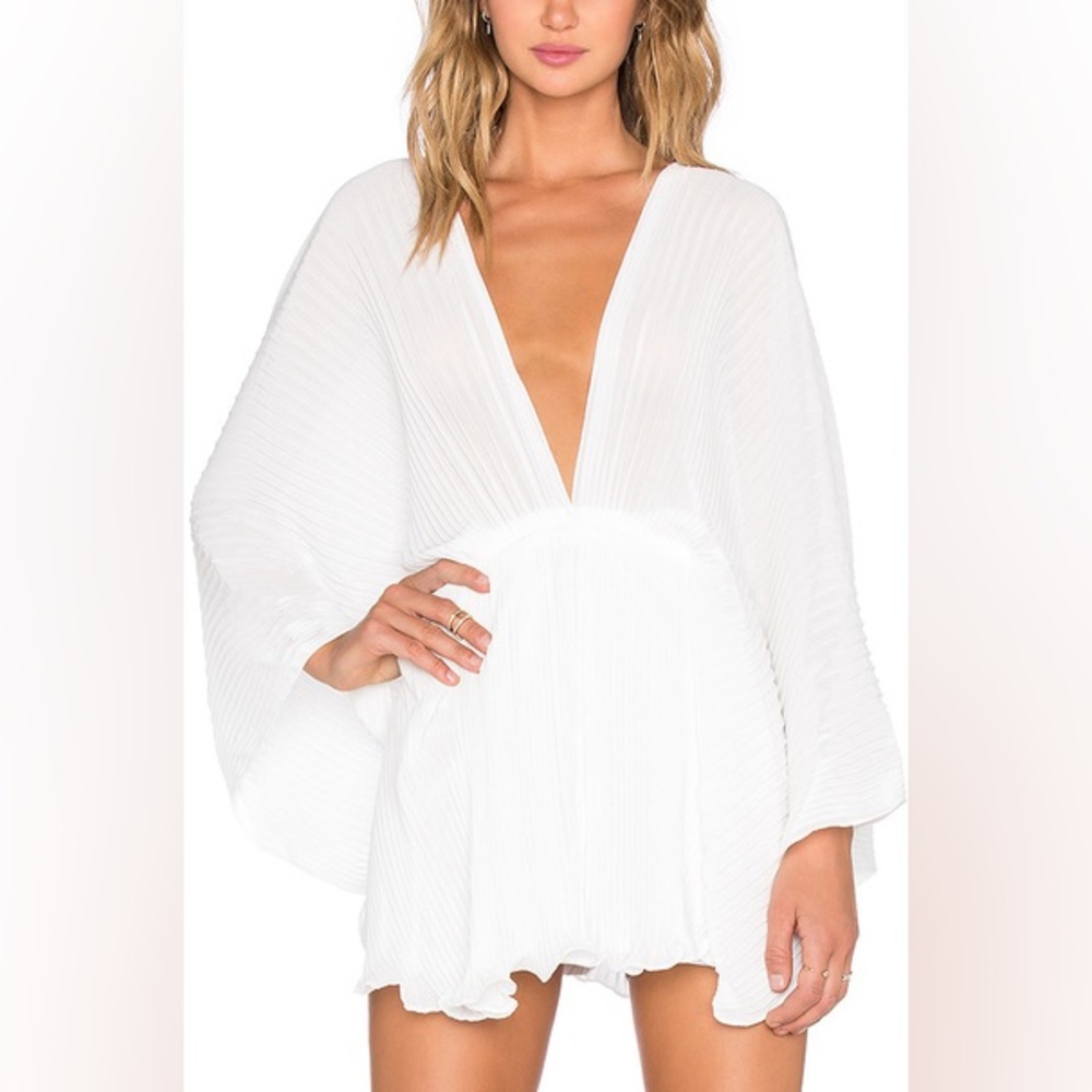 Bronx & Banco White 6 Pleated Paris Romper